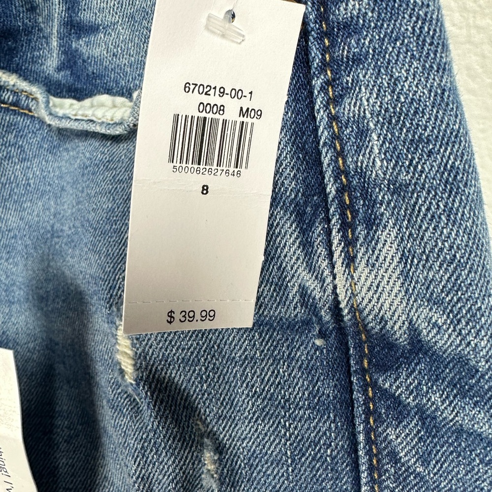 Old Navy Blue Jean Shorts Distressed Raw Hem O.G. Short High Rise size 8 - Picture 8 of 9